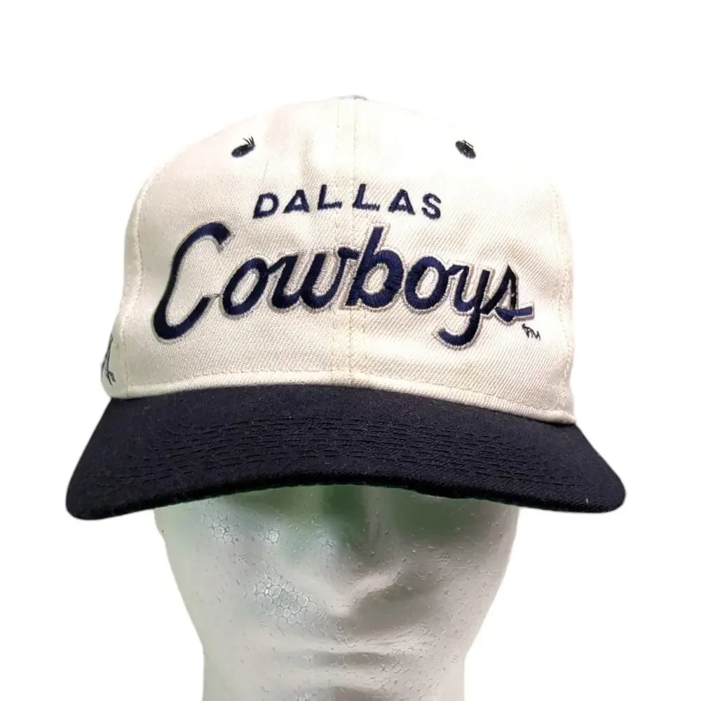 Vintage 90's Dallas Cowboys Sports Specialties The Twill Script Snapback Flawed
